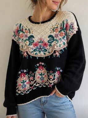 Beldoch Popper Vintage Knitted Sweater Medium